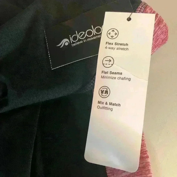 Ideology Black and Sangria Colored Athletic Leggings Size Medium NWT - Picture 6 of 10